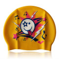 Stylish Newest Custom Design Silicone Swim Caps Eco Friendly Logo Printed Silicone Swim Caps